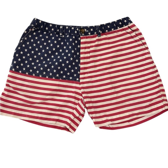 Chubbies Swim Trunks Men’s Medium Shorts USA Flag Mericas Patriotic Cotton 5” - Picture 1 of 8